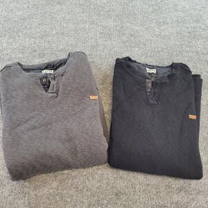 Lot of 2 Levis Henley Lightweight Sweaters Mens L  Long Sleeves